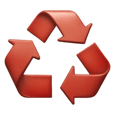 Red recycling  sticker
