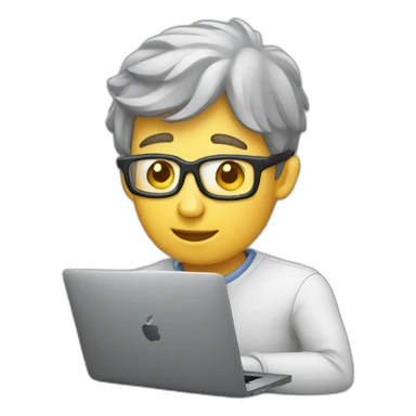 developer typing on macbook sticker