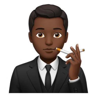 Style man in black smoking sticker