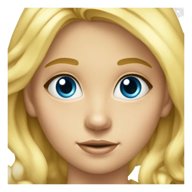 fille 9 ans blonde yeux bleu boucles sticker