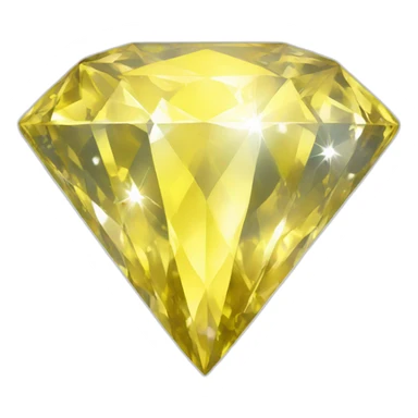 Yellow sparkle diamond sticker