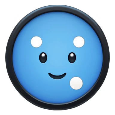 Mavi noktanin icinde bir tik sticker