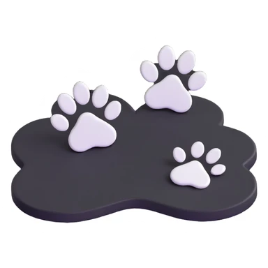 two puppy paws with a white heart on the pad sticker