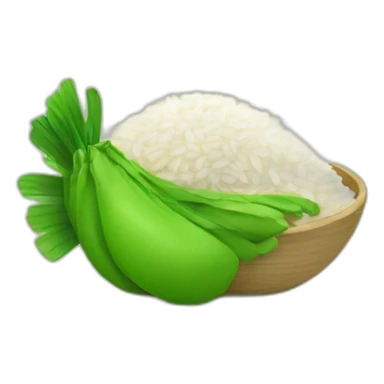 Rice with green chicken sticker