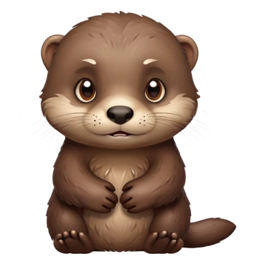 Angry sad cute otter with arms crossed sticker
