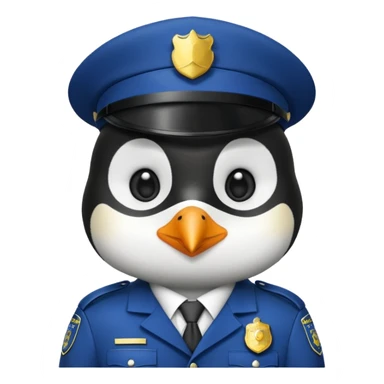 Police penguin  sticker