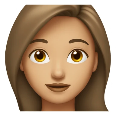 a beautiful woman with brown hair sticker