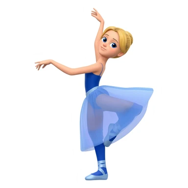 blonde ballerina with leg warmers sticker