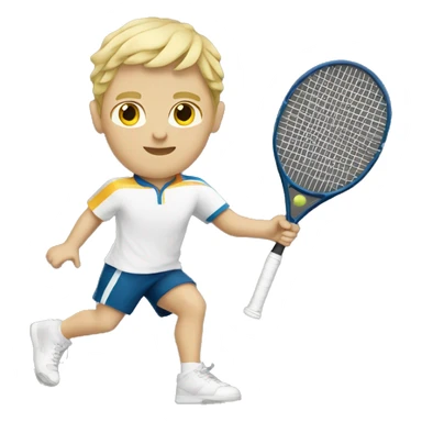 summer olympics blonde large boy tennis sticker