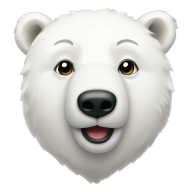 polar bear with heart eyes sticker