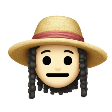 One piece straw hat sticker