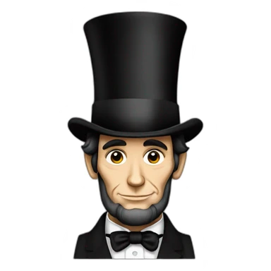 abe lincoln top hat sticker