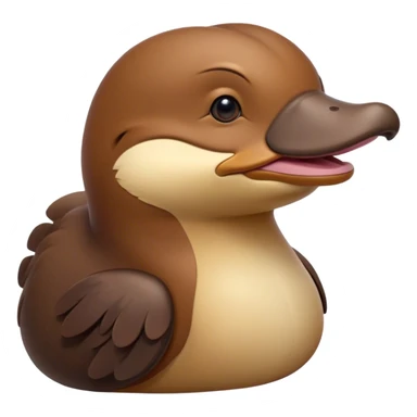 Cinematic Noble Platypus Portrait Emoji, Poised and regal, with a uniquely streamlined build and a sleek brown fur, a distinctive flat duckbill and broad, beaver-like tail, deep-set soulful eyes full of wonder, Simplified yet sharp and sophisticated features, highly detailed, glowing with a soft, dignified glow, high shine, intelligent and enigmatic, stylized with an air of aquatic curiosity, focused and attentive, soft glowing outline, capturing the essence of a watchful and confident oddity, so majestic it feels as though it could glide out of the screen with effortless authority! sticker
