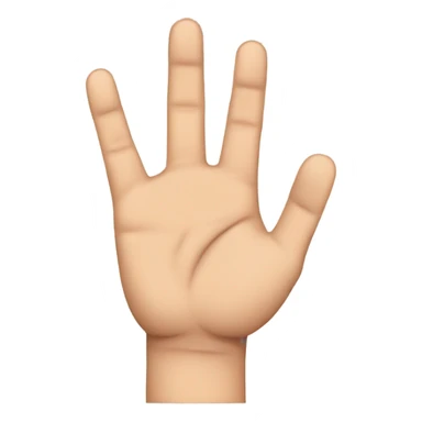 middle and ring fingers folded down sticker