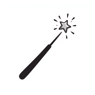 Magic wand with sparkles sticker