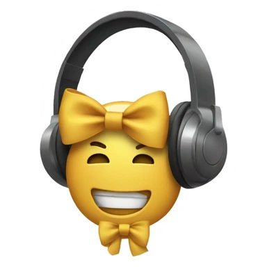Headphones with a bow  sticker
