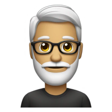 Hombre calvo con gafas negras y barba sticker