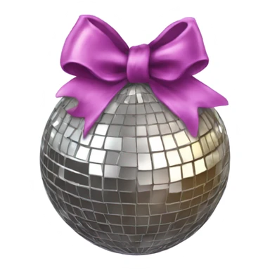 Disco ball with coquette bow  sticker