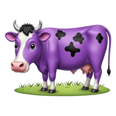 purple cow sticker
