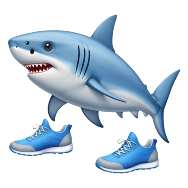 Tiburón con zapatos azules  sticker