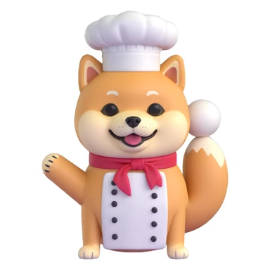 shiba inu chef sticker