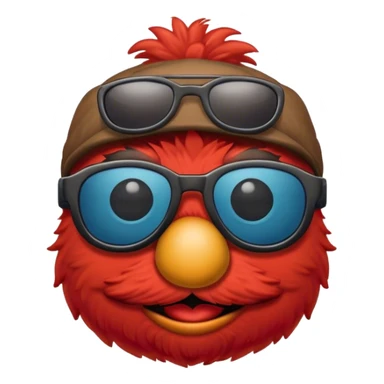 elmo in sun glasses sticker