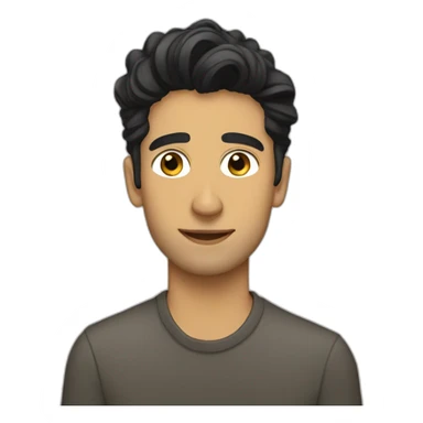 tan france with black hair sticker