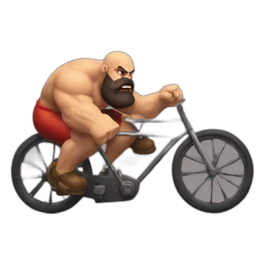 Zangief driving bicicle sticker