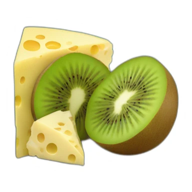 kiwi eating cheese sticker