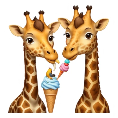 Giraffe with Ice Creams
Giraffe sharing cone with bird



 sticker