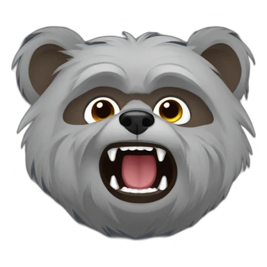 yawning grey ewok sticker