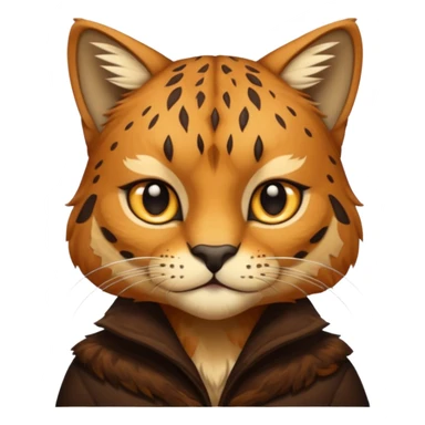 prehistoric cat wearing animal skin sticker