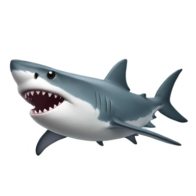 Shark with heart eyes  sticker
