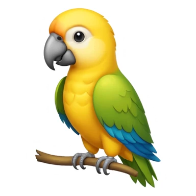a simple full yellow parrot only.  sticker