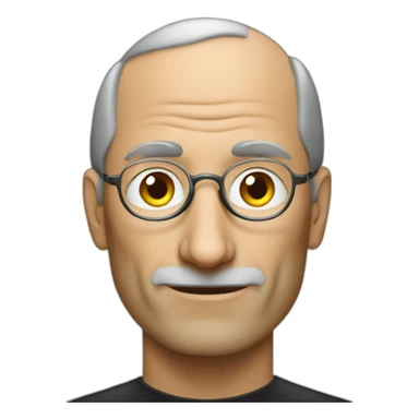 Steve jobs with an iPhone sticker