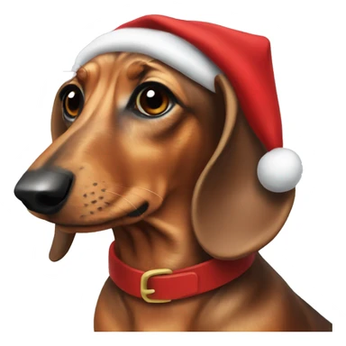 Dachshund at Christmas sticker