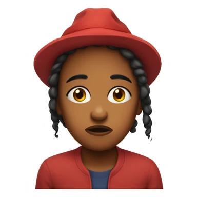 kamala being sad in a red hat sticker