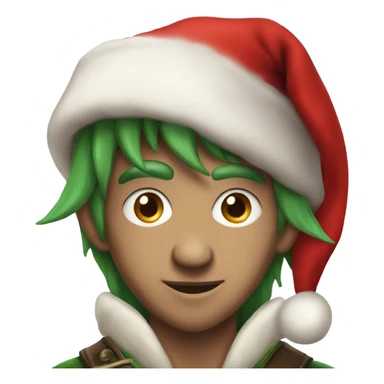 rogue male elf fantasy wearing santa hat sticker