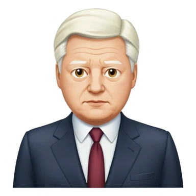Boris Yeltsin Russia in suit sticker