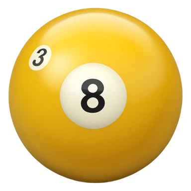 3 numbered billiard ball  sticker
