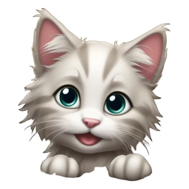 Kitten in poo sticker