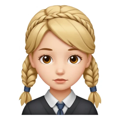 Saçı bağlı kız sticker