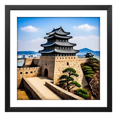 South Korea suwon Hwaseong Fortress Palace castle sticker