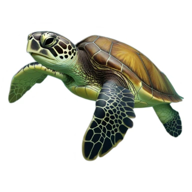 black sea turtle sticker