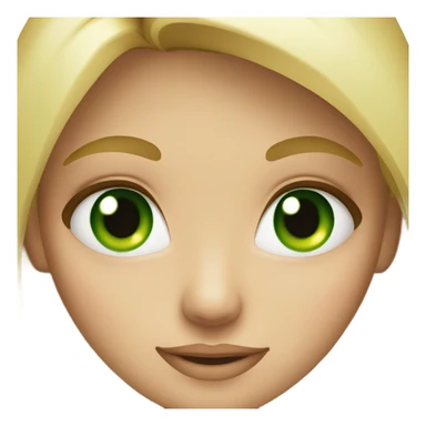 Blonde girl with green eyes sticker