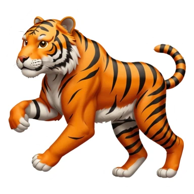 High resolution of a runnig tigar sticker