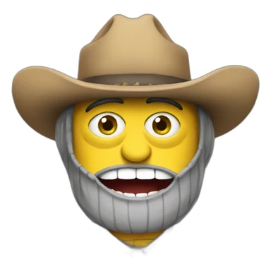 minion full-mouth cowboy sticker