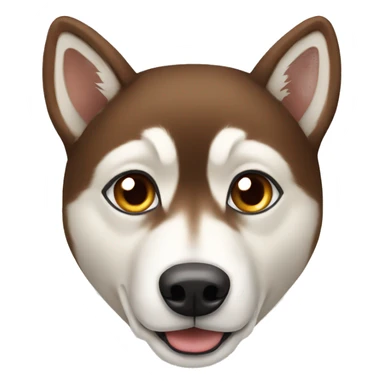 Brown husky  sticker