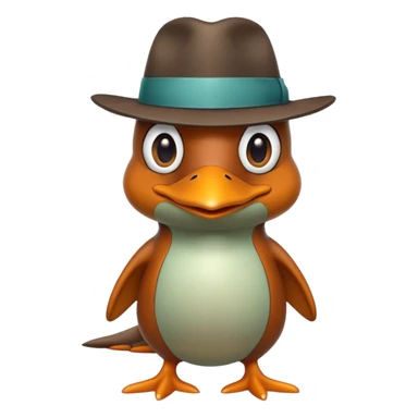 Perry the Platypus with fedora hat sticker