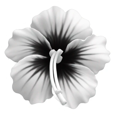 a flower having black-white petals similar   of the texture of a hibiscus  sticker